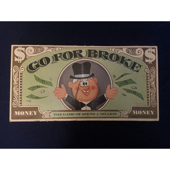 Selchow & Righter Other - Vintage 1965 Go For Broke Board Game Selchow & Righter Complete Game